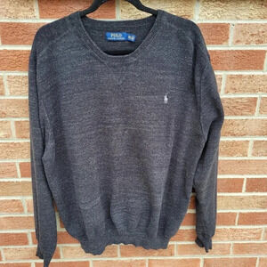 Polo Ralph Lauren Grey Sweater Men's Size XXL Crew Neck Pullover 100% Cotton